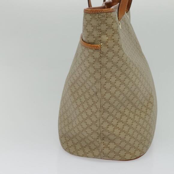 CELINE Macadam Canvas Tote Bag Beige Gold - Picture 5 of 12